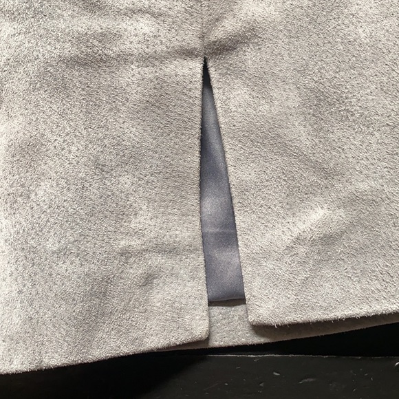 Real suede A-line skirt - Size 28 - Grey/Blue - Picture 5 of 11